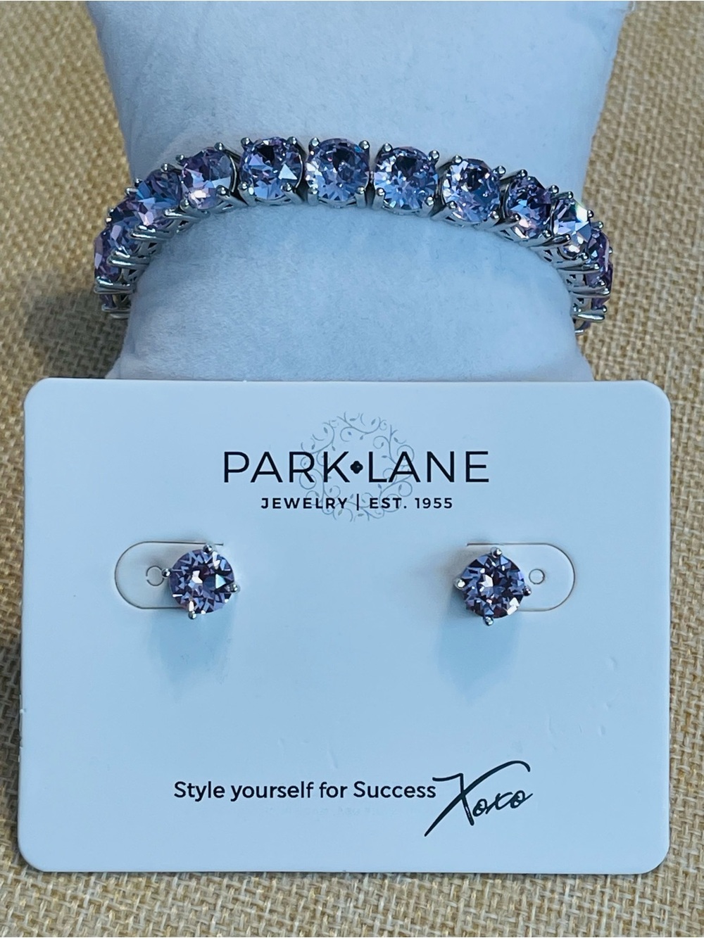 Park Lane Lavender Impression Bracelet and Lavender Impression Earrings